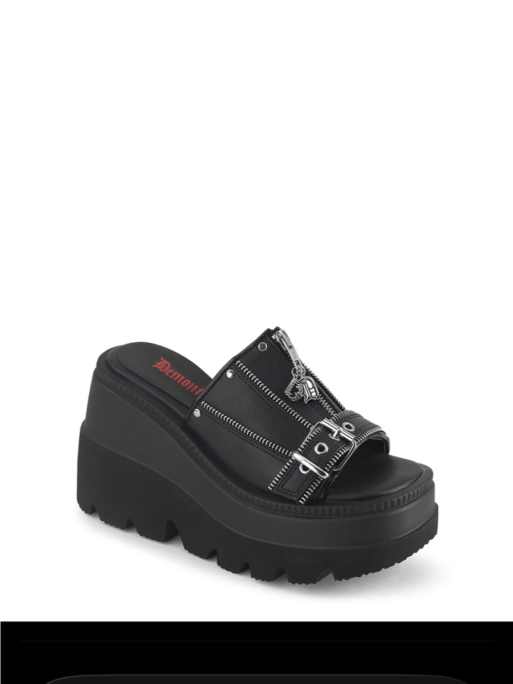 Demonia Black Platform Mary Jane Shoes Womens 10 Goth Punk NWT - Picture 4 of 5